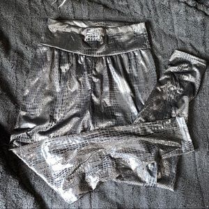 Faux leather snake skin leggings